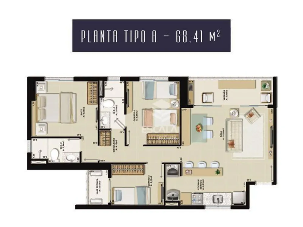 Apartamento, 3 quartos, 68 m² - Foto 5