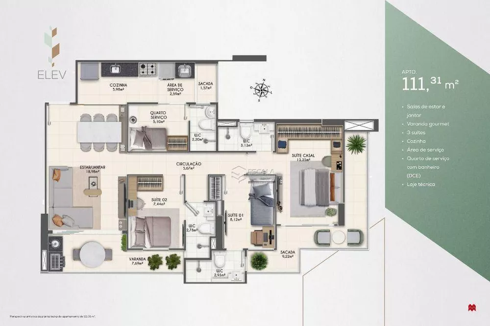 Apartamento, 3 quartos, 160 m² - Foto 7