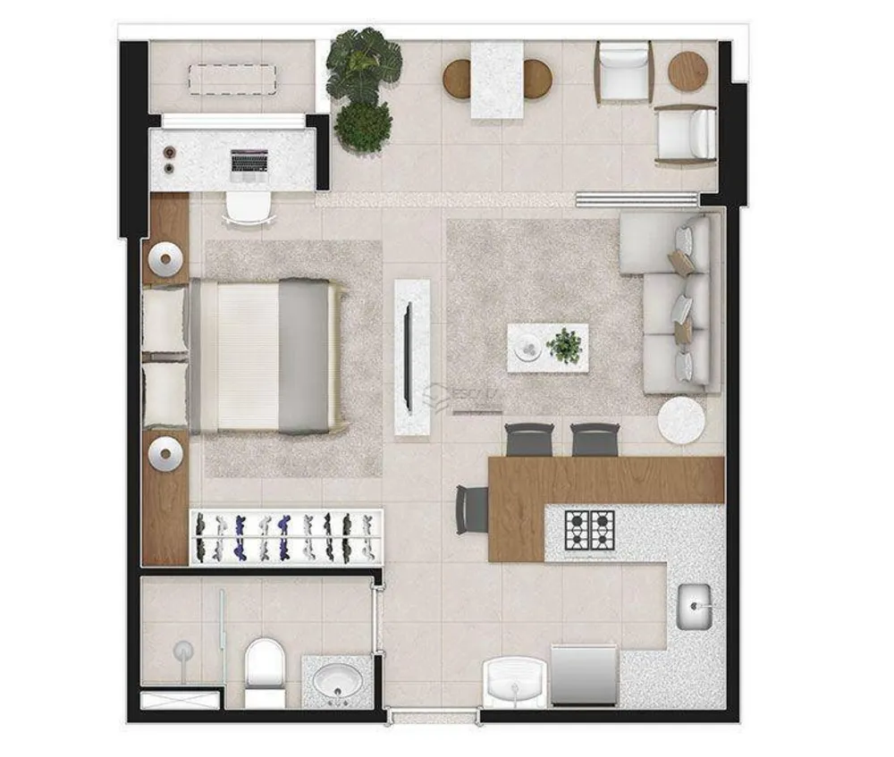 Apartamento, 1 quarto, 60 m² - Foto 4