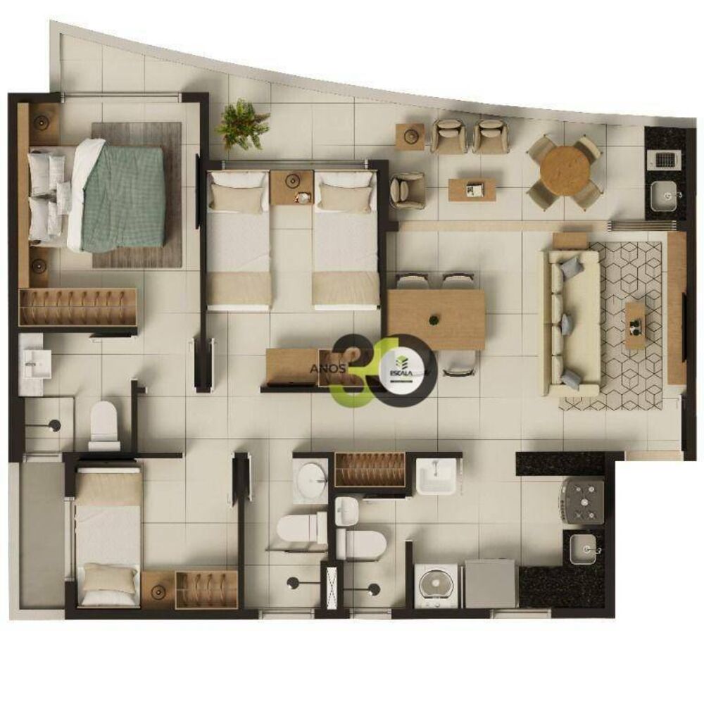Apartamento à venda com 2 quartos, 49m² - Foto 9