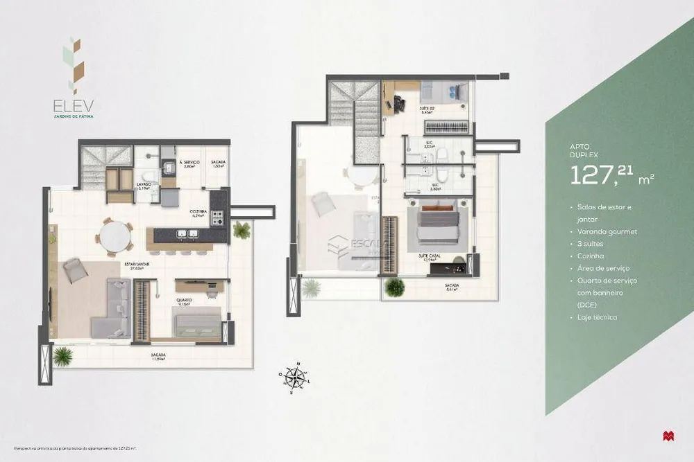 Apartamento, 3 quartos, 127 m² - Foto 2