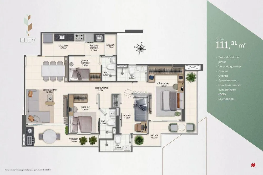 Apartamento, 3 quartos, 127 m² - Foto 7