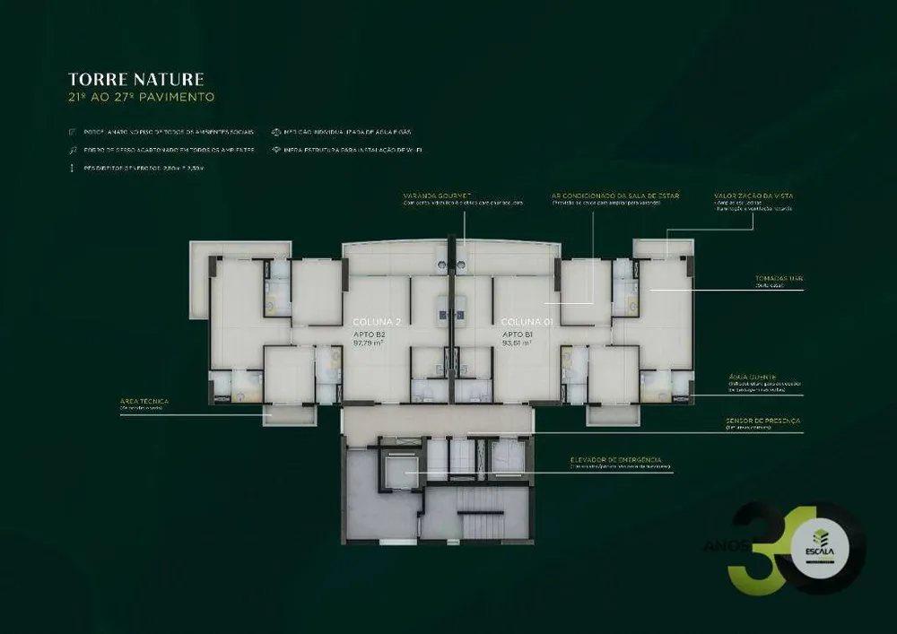 Apartamento, 3 quartos, 93 m² - Foto 2