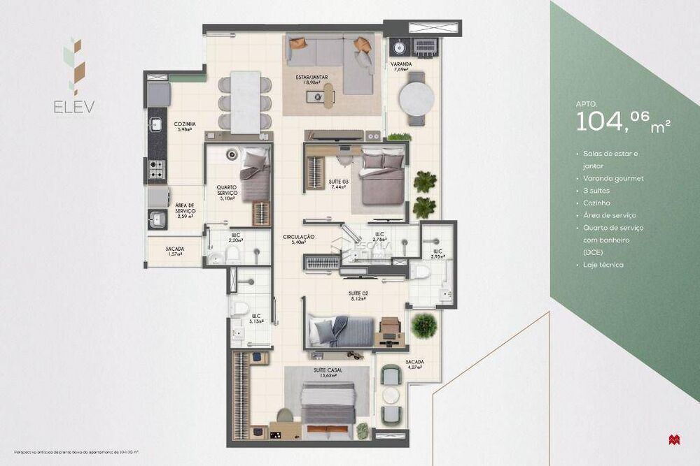 Apartamento, 3 quartos, 105 m² - Foto 4