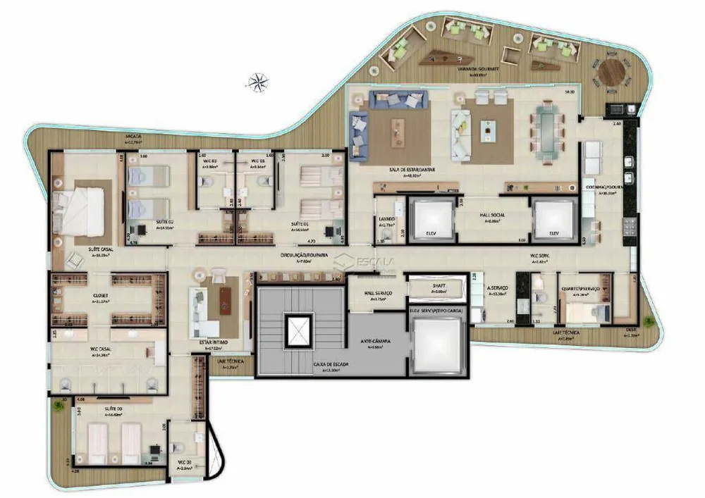 Apartamento, 3 quartos, 322 m² - Foto 7