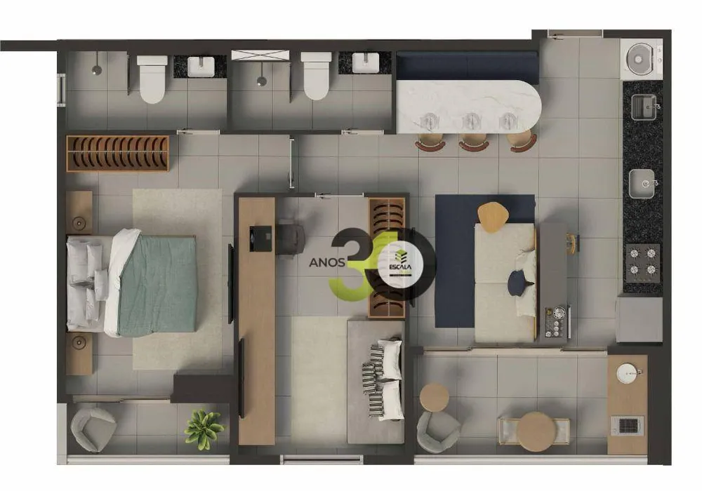 Apartamento, 2 quartos, 50 m² - Foto 8