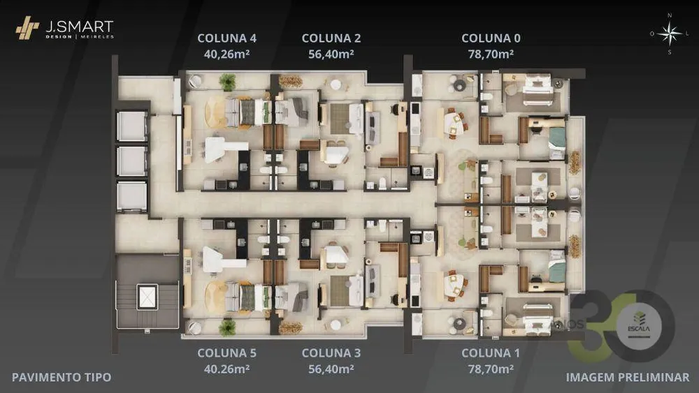 Apartamento, 2 quartos, 56 m² - Foto 2