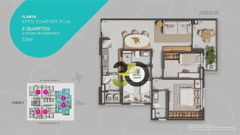 Apartamento, 2 quartos, 55 m² - Foto 8