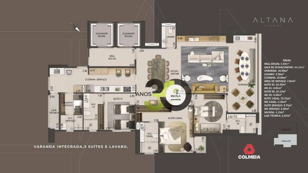Apartamento, 3 quartos, 166 m² - Foto 4