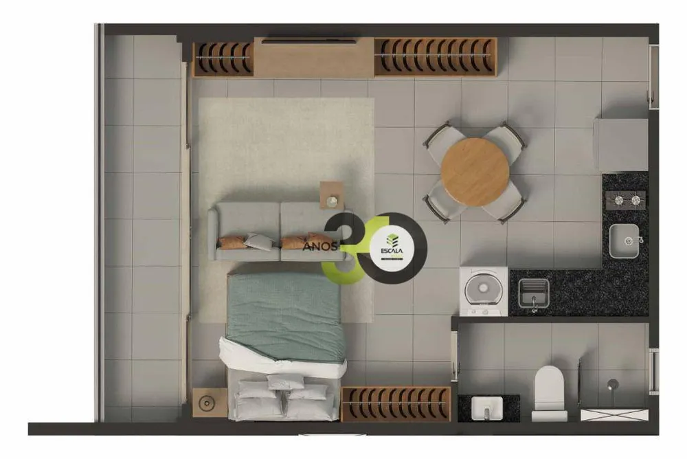 Apartamento, 1 quarto, 37 m² - Foto 3