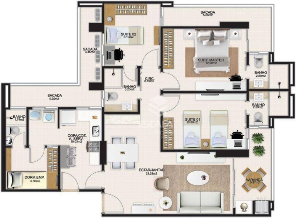 Apartamento, 3 quartos, 112 m² - Foto 23