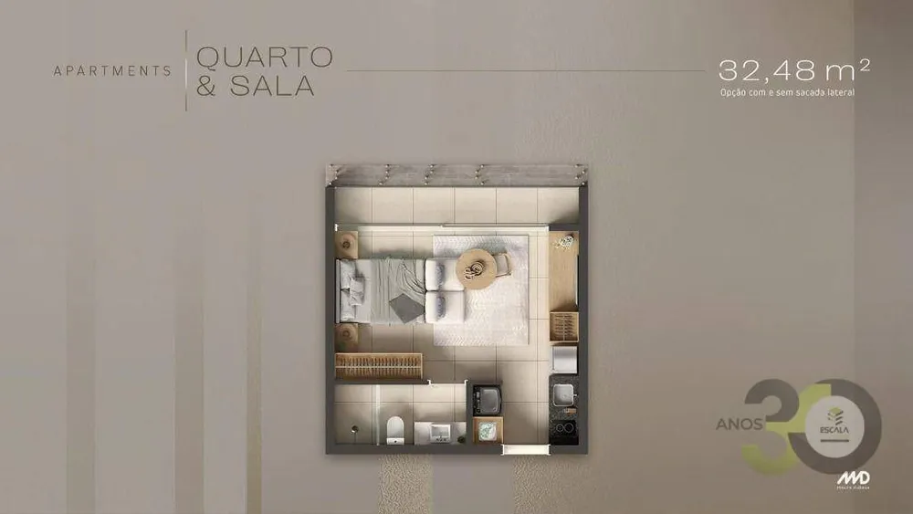 Apartamento, 1 quarto, 32 m² - Foto 5
