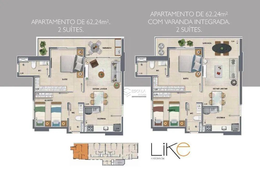 Apartamento, 2 quartos, 54 m² - Foto 11