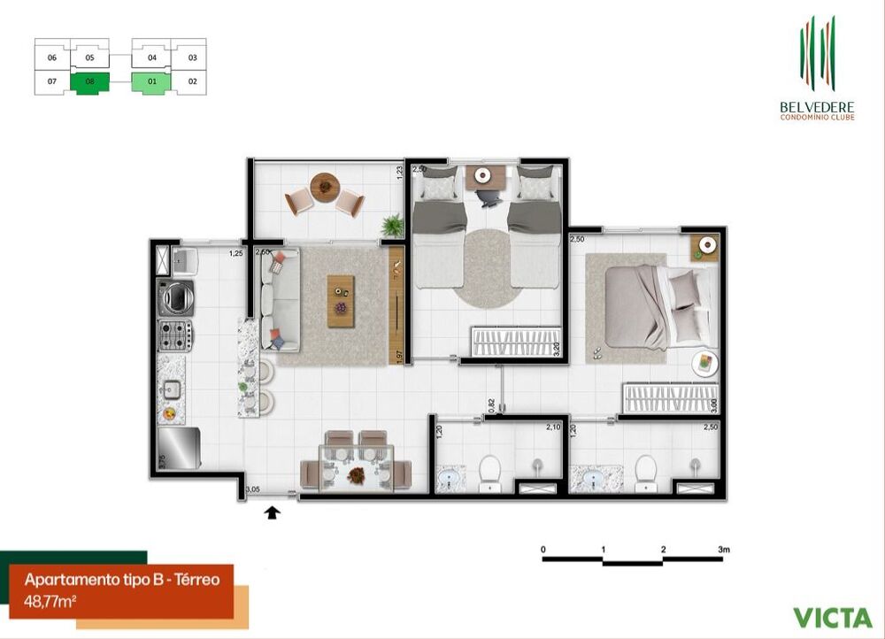 Apartamento à venda com 2 quartos, 48m² - Foto 27