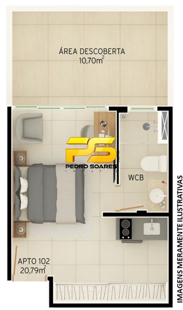 Apartamento à venda com 2 quartos, 58m² - Foto 3