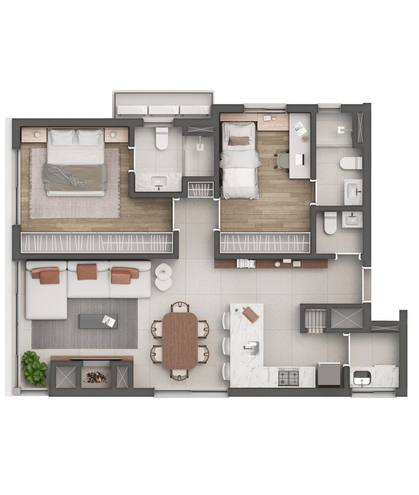 Apartamento à venda com 2 quartos, 151m² - Foto 3