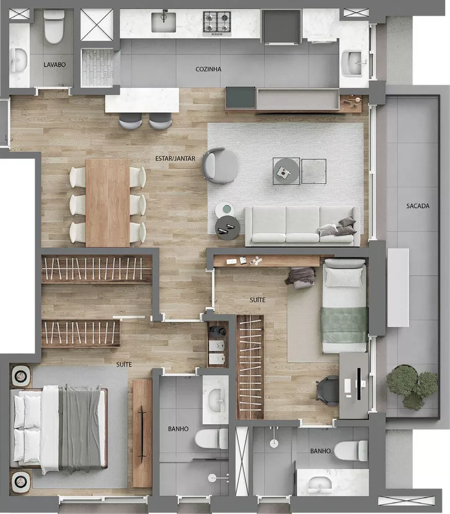 Apartamento, 2 quartos, 90 m² - Foto 18