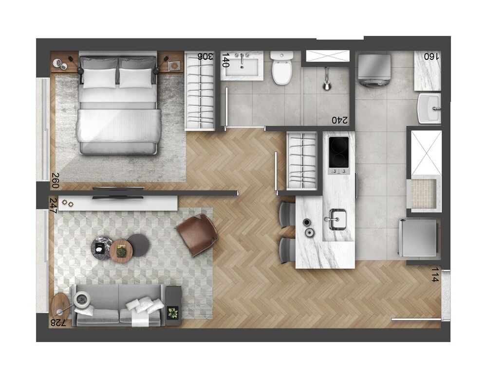 Apartamento, 1 quarto, 49 m² - Foto 4