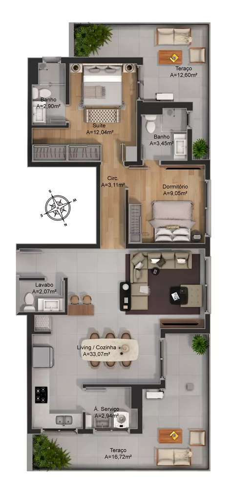 Apartamento, 2 quartos, 88 m² - Foto 5