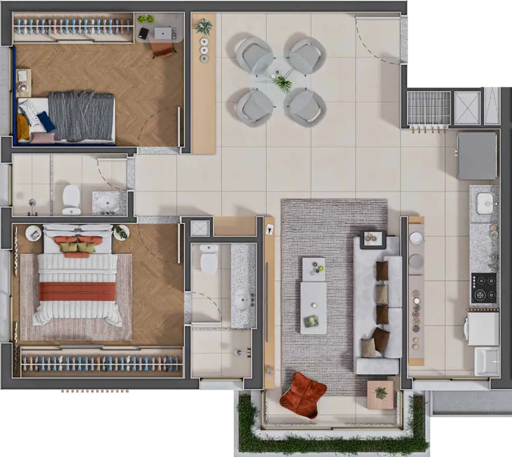 Apartamento, 3 quartos, 106 m² - Foto 2