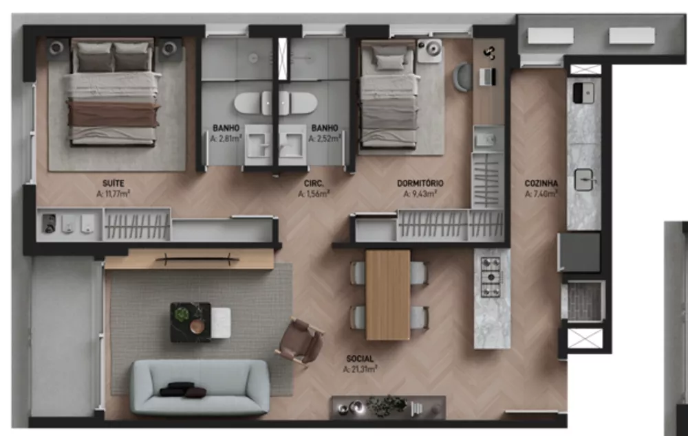 Apartamento, 2 quartos, 164 m² - Foto 8