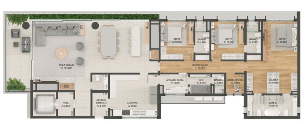 Cobertura, 3 quartos, 610 m² - Foto 3