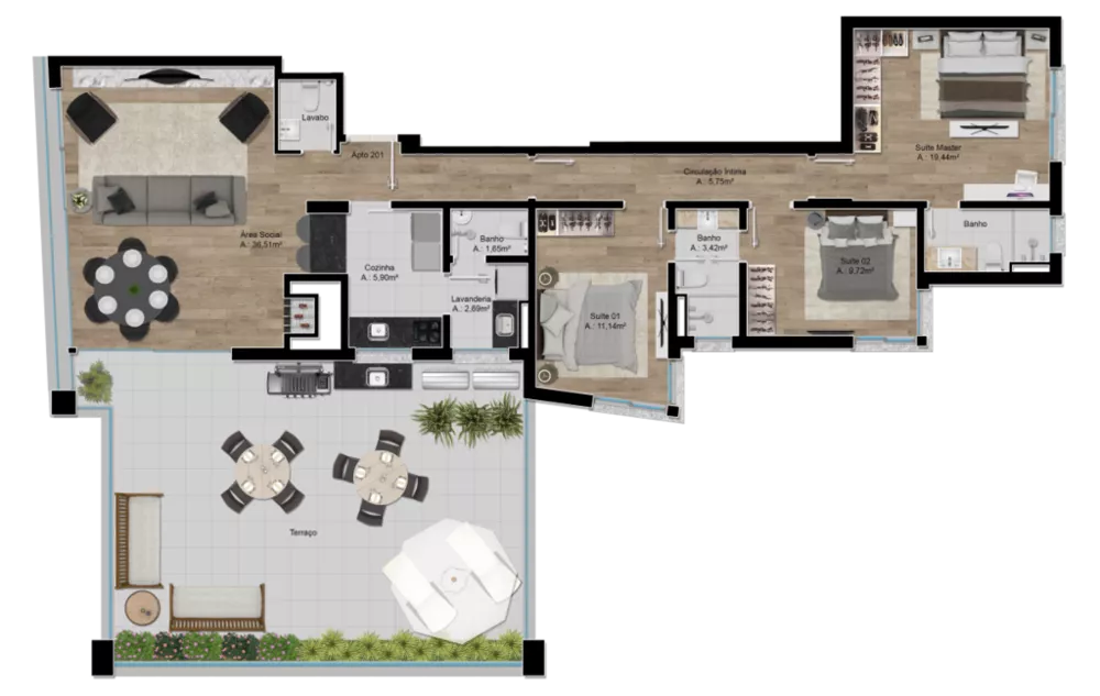 Apartamento, 3 quartos, 131 m² - Foto 10