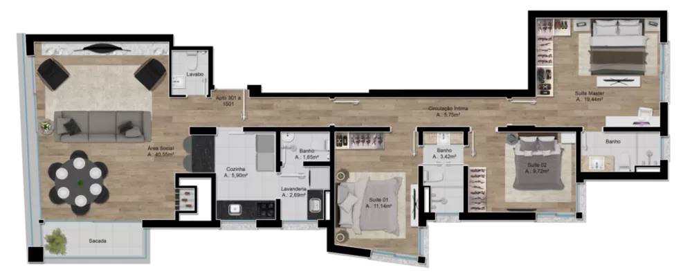 Apartamento, 3 quartos, 131 m² - Foto 14