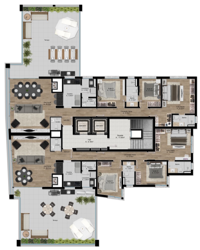 Apartamento, 3 quartos, 131 m² - Foto 3