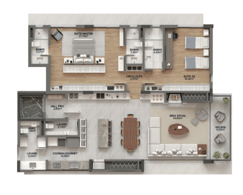 Apartamento, 3 quartos, 160 m² - Foto 4