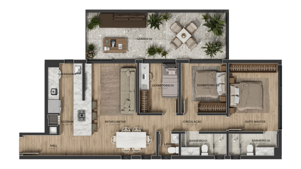 Apartamento, 3 quartos, 93 m² - Foto 3