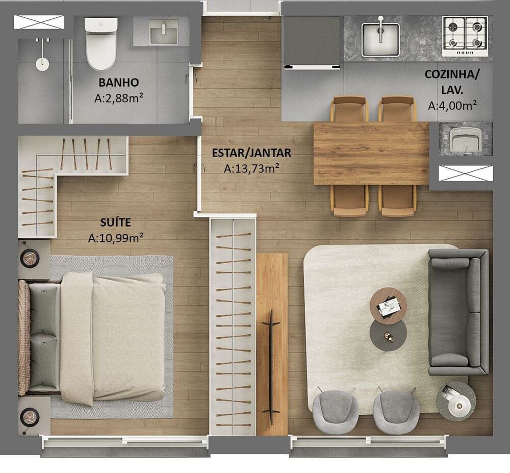 Apartamento à venda com 1 quarto, 82m² - Foto 6
