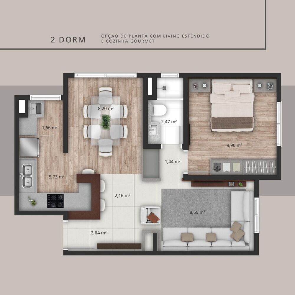 Apartamento, 2 quartos, 49 m² - Foto 8