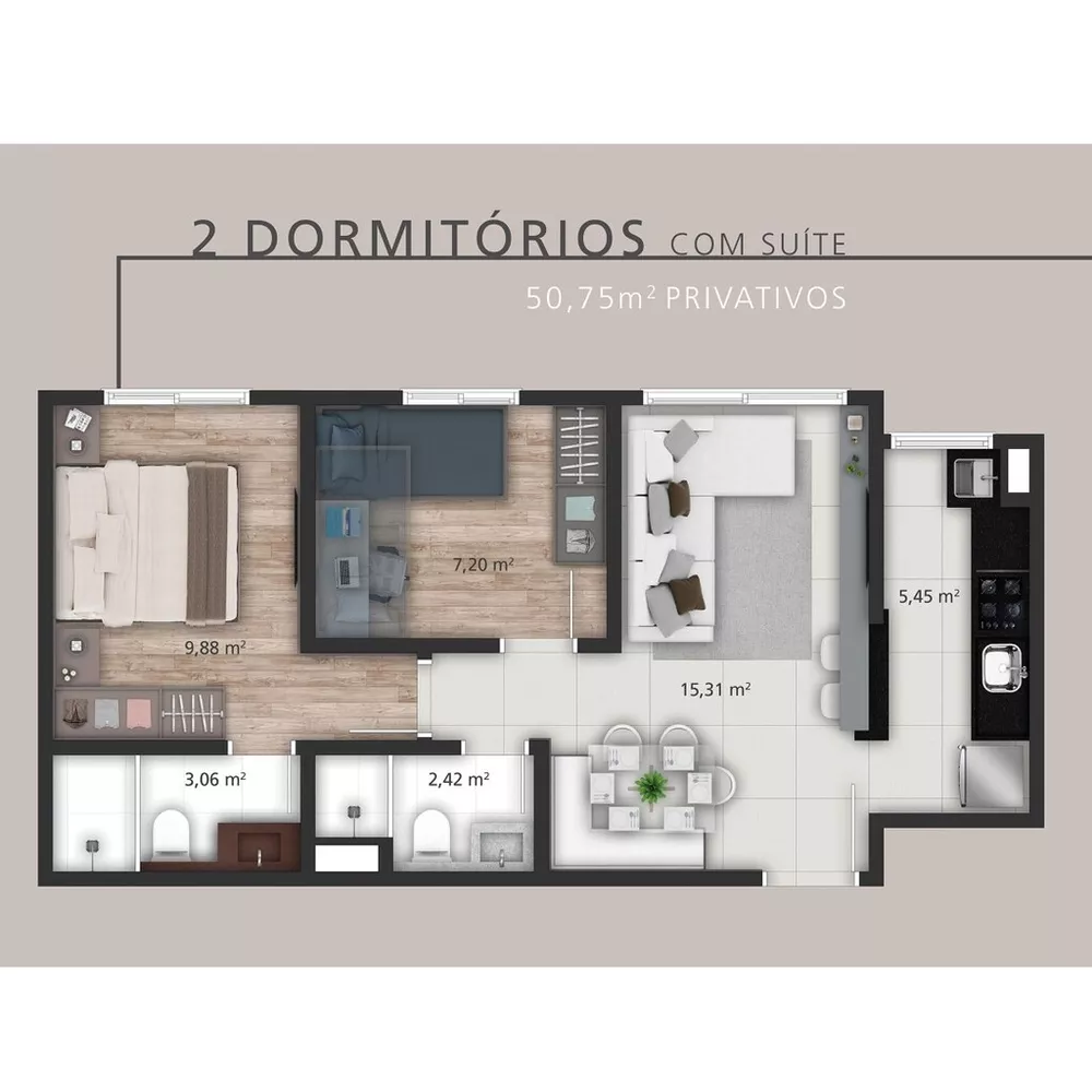 Apartamento, 2 quartos, 49 m² - Foto 26