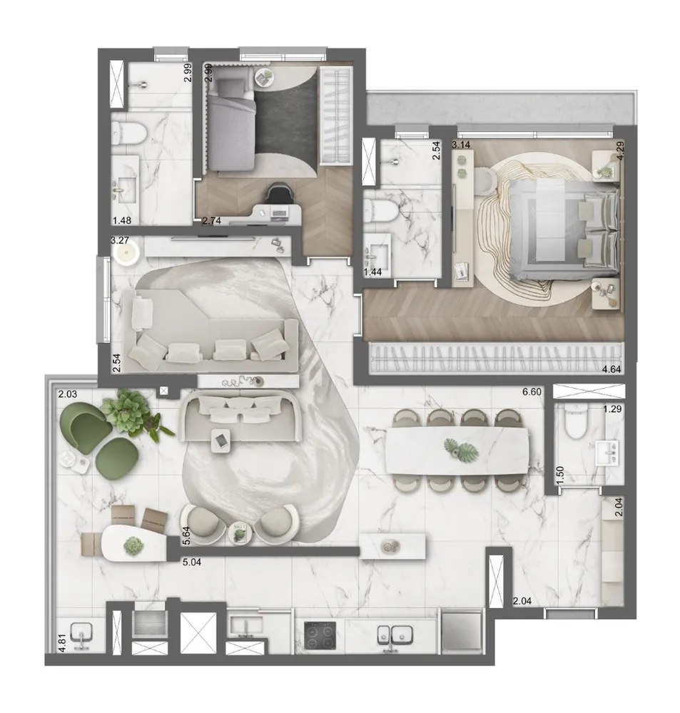 Apartamento, 3 quartos, 124 m² - Foto 3