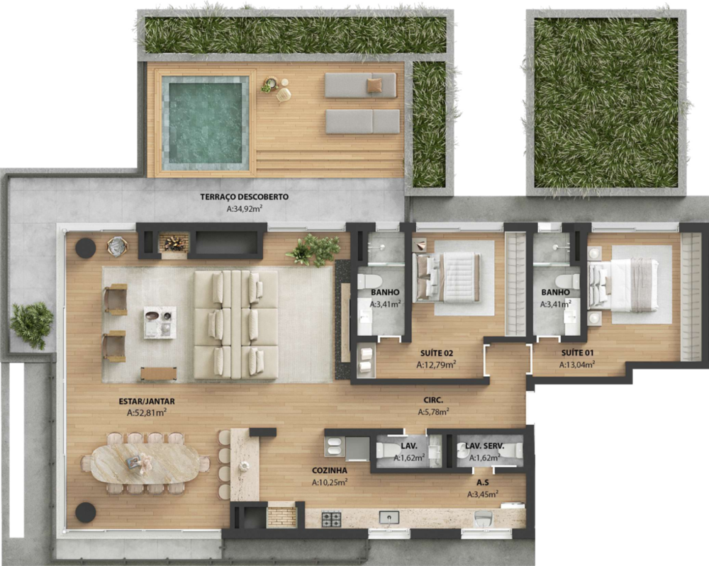 Apartamento, 2 quartos, 156 m² - Foto 16