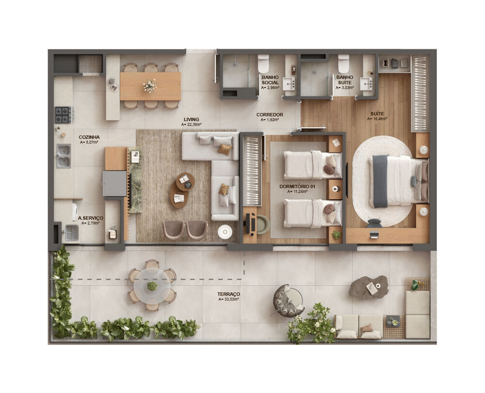 Apartamento, 2 quartos, 80 m² - Foto 1