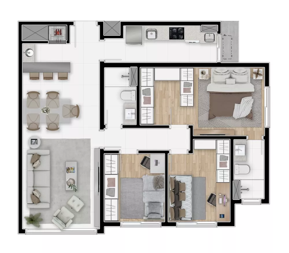 Apartamento, 3 quartos, 85 m² - Foto 19