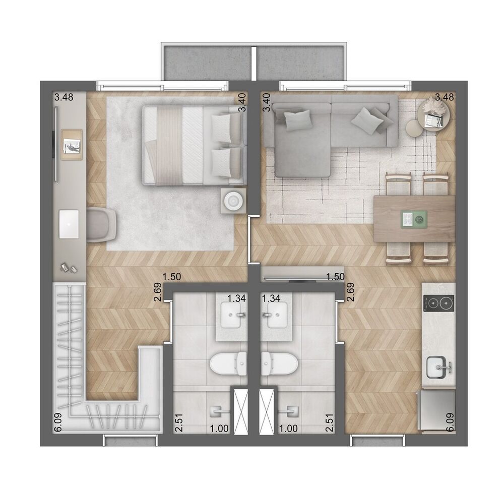 Apartamento, 1 quarto, 26 m² - Foto 25