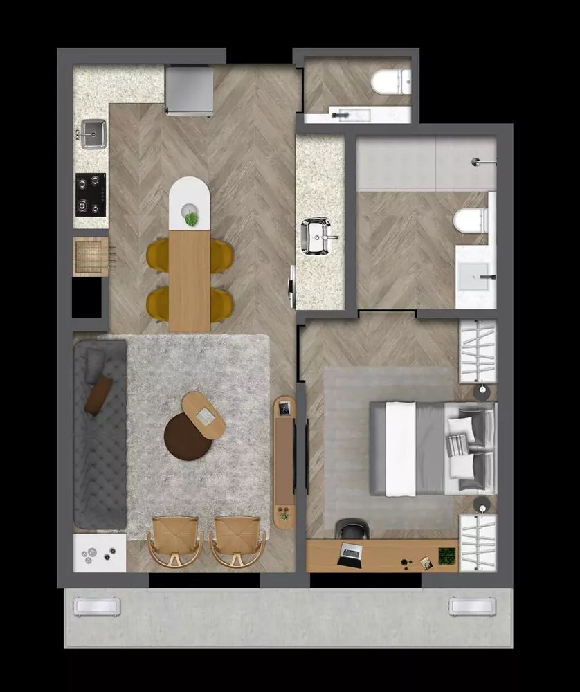 Apartamento, 1 quarto, 44 m² - Foto 33