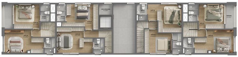 Apartamento à venda com 1 quarto, 56m² - Foto 2