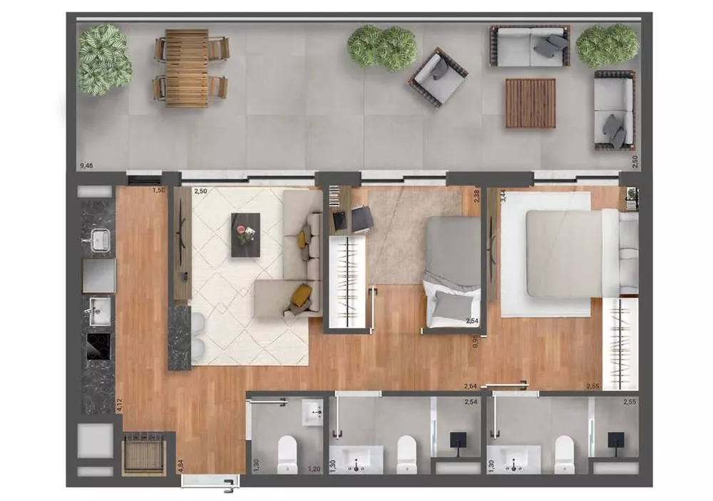 Apartamento, 2 quartos, 67 m² - Foto 15