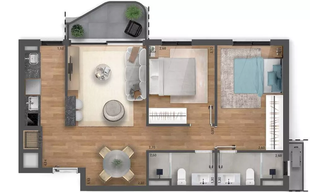 Apartamento, 2 quartos, 67 m² - Foto 11