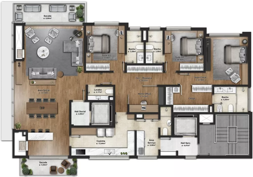 Apartamento, 4 quartos, 472 m² - Foto 11
