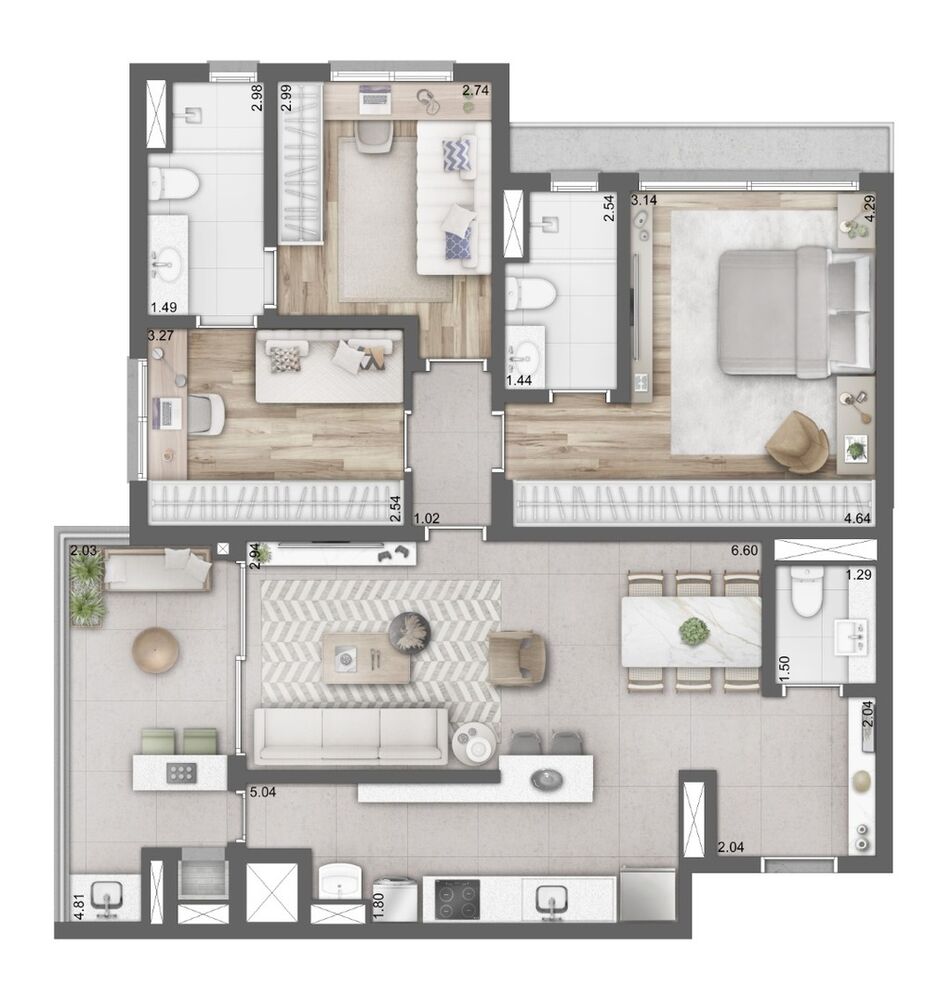 Apartamento, 3 quartos, 106 m² - Foto 33