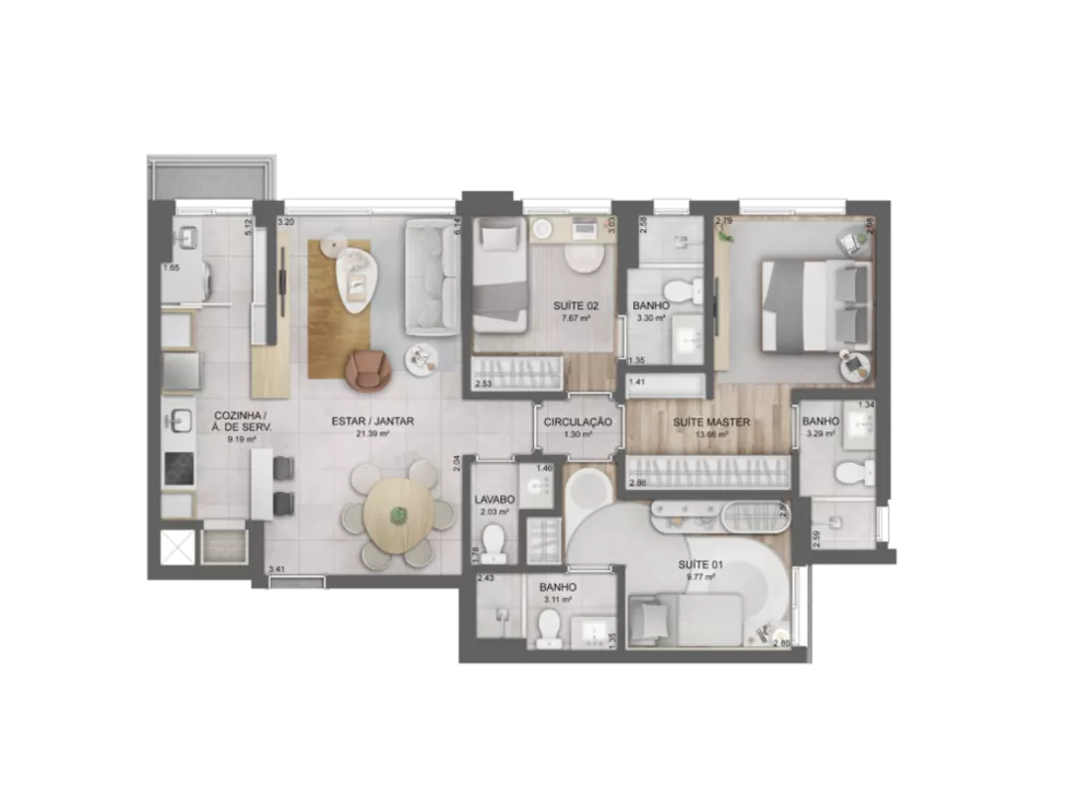 Apartamento, 2 quartos, 72 m² - Foto 11