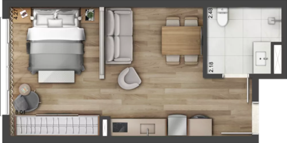 Apartamento, 1 quarto, 42 m² - Foto 40