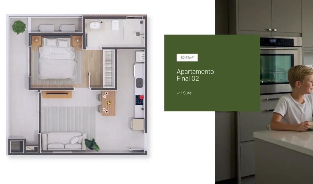 Apartamento, 1 quarto, 52 m² - Foto 2