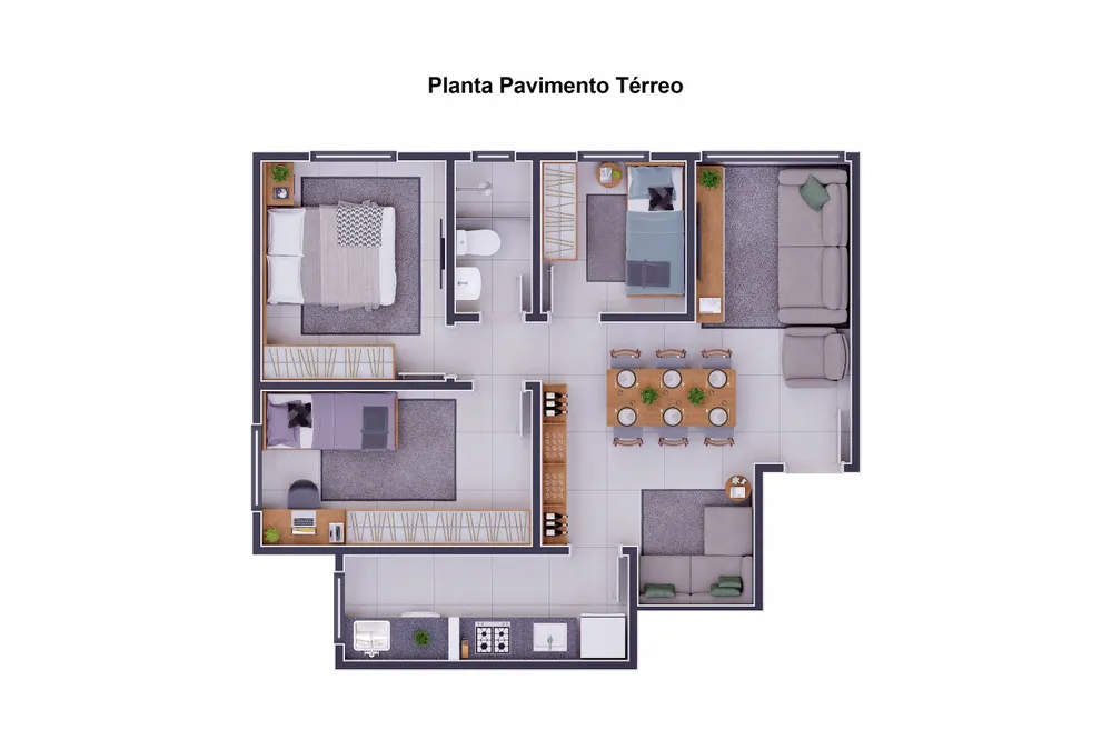 Apartamento, 3 quartos, 54 m² - Foto 4