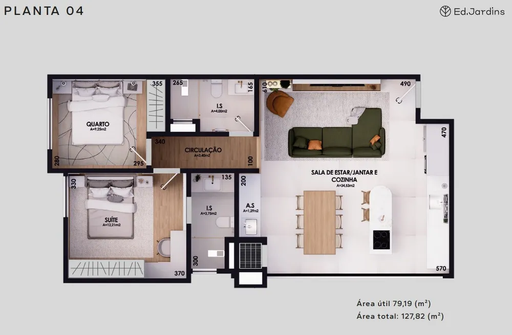 Apartamento, 2 quartos, 72 m² - Foto 2